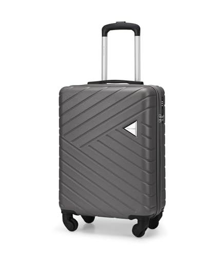 Puccini Koffer Reisekoffer Hartschalen Trolly Beautycase Malaga (Anthrazit (8), Kabinenkoffer) von PUCCINI