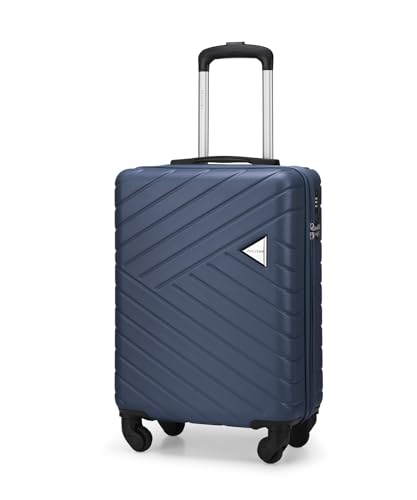 Puccini Koffer Reisekoffer Hartschalen Trolly Beautycase Malaga (Blau (7A), Kabinenkoffer) von PUCCINI