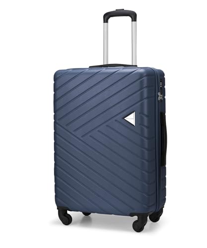 Puccini Koffer Reisekoffer Hartschalen Trolly Beautycase Malaga (Blau (7A), Mittelgroß) von PUCCINI