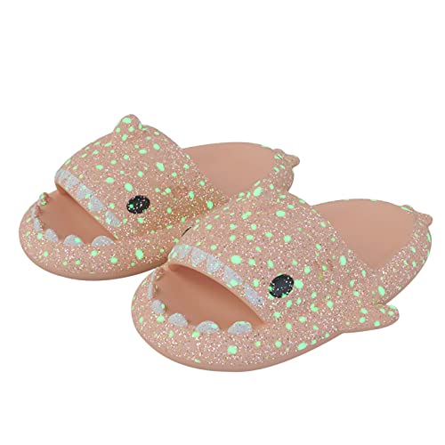 Puimentiua Fluoreszierende Hai Hausschuhe Schlappen,Shark Slippers Slides,Damen Sharky Schuhe,Herren Haifisch Badelatschen | 15- Fluoreszierendes Rosa,40-41 EU von Puimentiua