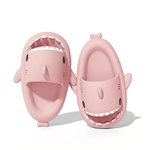 Puimentiua Shark Slides Cute Shark Slippers Lustige Hai Hausschuhe Herren Badelatchen Badeschuhe für Damen Sommer Strand Open Toe Slides Indoor Outdoor von Puimentiua