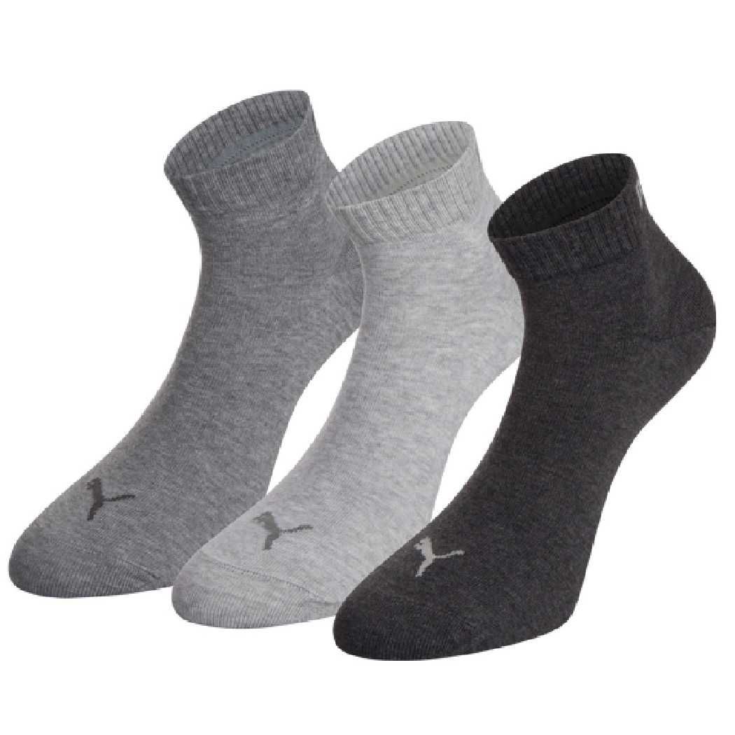 3 Paar Puma Sneaker Quarter Socken Gr. 35 - 49 Unisex für Damen Herren Füßlinge von Puma