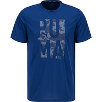 PUMA Herren T-Shirt blau Mikrofaser von Puma