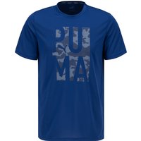 PUMA Herren T-Shirt blau Mikrofaser von Puma