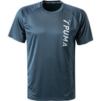 PUMA Herren T-Shirt blau Mikrofaser unifarben von Puma