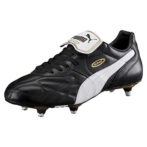 PUMA Herren King Pro Sg Fußballschuhe, Black White Team Gold, 40 EU von PUMA