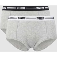 Puma Panty mit Stretch-Anteil im 2er-Pack in Mittelgrau, Größe L von Puma