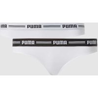 Puma String mit elastischem Logo-Bund in Weiss, Größe M von Puma