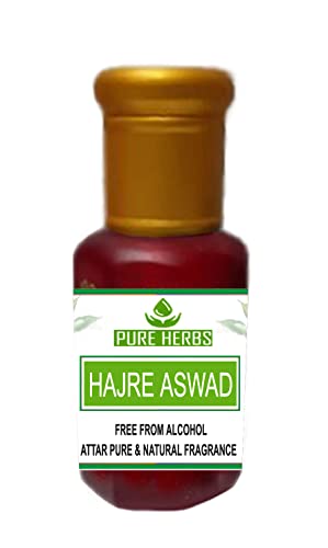 Pure Herbs Hajre Aswad Attar, frei von Alkohol, Unisex, geeignet für Anlässe und den täglichen Gebrauch, Duft (5 ml) von Pure Herbs