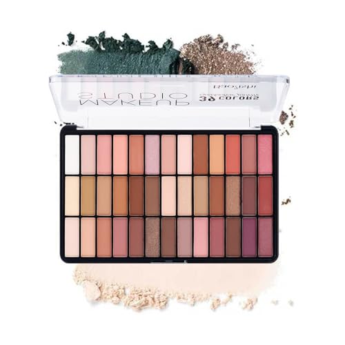 Pure Vie Lidschatten Palette Bunt, 39farben Eyeshadow Palette Nudetöne Glitzer Lidschatten Liedschatenpalete, Matte Glitter Nude Eyeshadow Make-up Sets Glitzer Schminke für Mädchen Frauen(#491) von Pure Vie