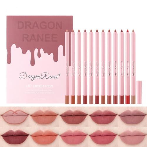 Pure Vie Lipliner Set, 12pcs Lip Liner Lippenstift Lipstick Set, Nude Matt Lippenkonturenstift Lipliner Wasserfest Langlebig Lip Marker Lipgloss Lip Makeup Skosmetik für Frauen Mädchen Geschenk Pure Vie Lipliner Set, 12pcs Lip Liner Lippenstift Lipstick Set, Nude Matt Lippenkonturenstift Lipliner Wasserfest Langlebig Lip Marker Lipgloss Lip Makeup Skosmetik für Frauen Mädchen Geschenk von Pure Vie