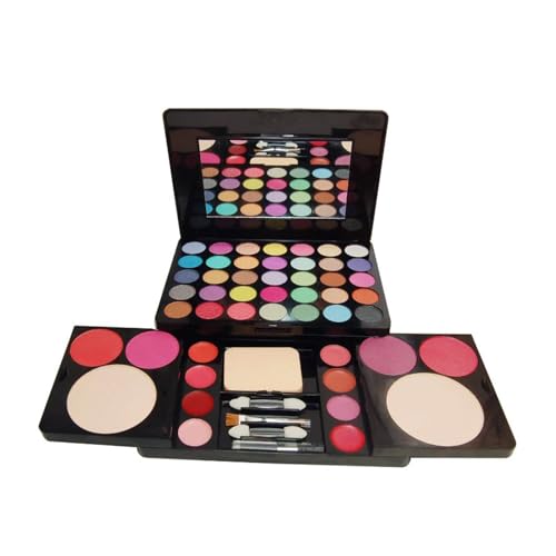 Pure Vie Schminkset Mädchen, Schminkkoffer Damen Schminke Makeup Set Proffesional Kosmetik Kit für Frauen, Lippenstift Lipgloss Glitzer Lidschatten Highlighter Rouge Blush Palette Make-up Geschenk von Pure Vie