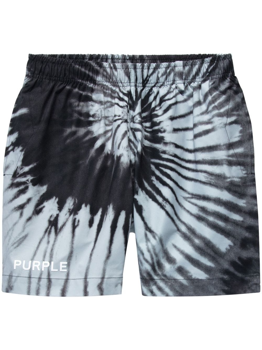 Purple Brand Shorts mit Batikmuster - Schwarz von Purple Brand