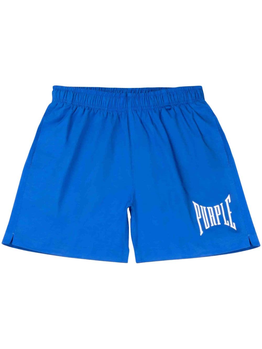 Purple Brand Shorts mit Logo-Print - Blau von Purple Brand