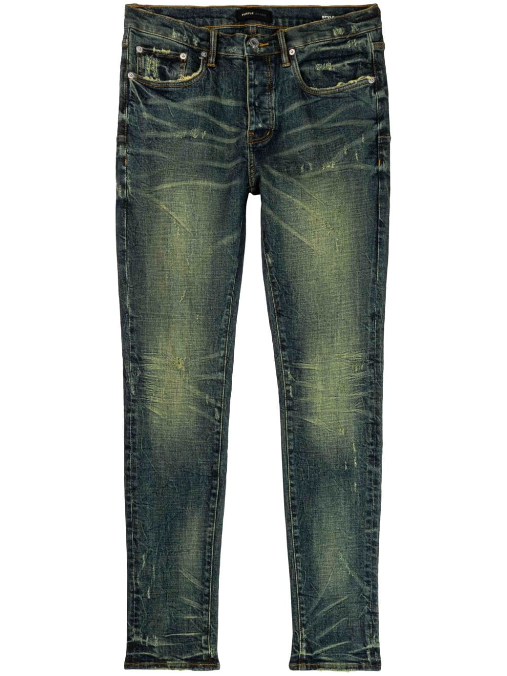 Purple Brand Skinny-Jeans mit Acid-Wash-Effekt - Blau von Purple Brand