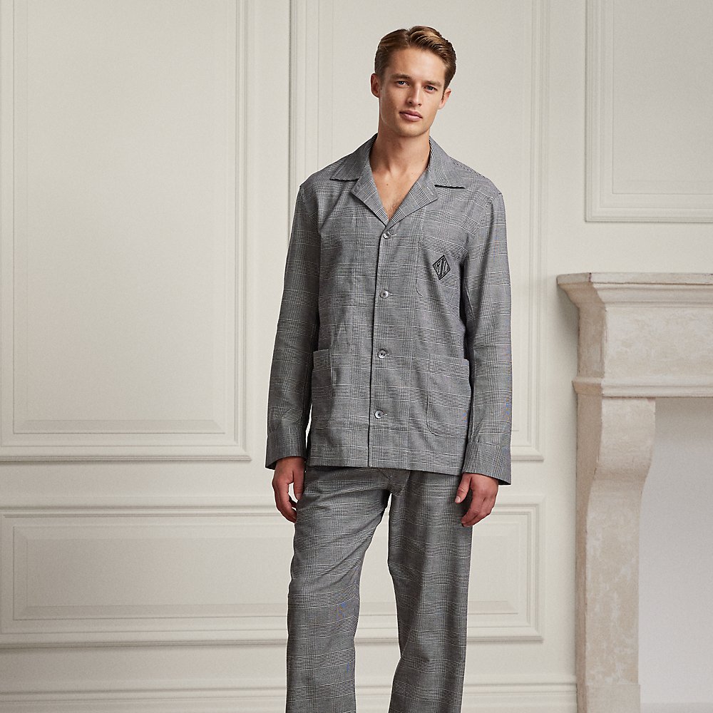 Karierter Flanell-Pyjama mit Monogramm von Purple Label