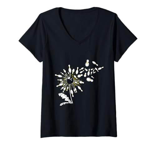 Damen Bowler Pusteblume KEGEL Bowling Lustiges Löwenzahn T-Shirt mit V-Ausschnitt Damen Bowler Pusteblume KEGEL Bowling Lustiges Löwenzahn T-Shirt mit V-Ausschnitt von Pusteblume Geschenk Löwenzahn Shirt Positivität