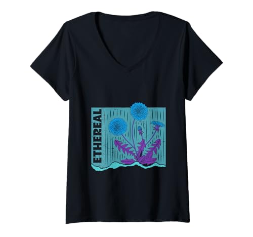 Damen Gärtner LÖWENZAHN Garten PUSTEBLUME Lustig Löwenzahn T-Shirt mit V-Ausschnitt Damen Gärtner LÖWENZAHN Garten PUSTEBLUME Lustig Löwenzahn T-Shirt mit V-Ausschnitt von Pusteblume Geschenk Löwenzahn Shirt Positivität