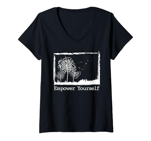 Damen Motivation EMPOWER YOURSELF Pusteblume Lustig Löwenzahn T-Shirt mit V-Ausschnitt Damen Motivation EMPOWER YOURSELF Pusteblume Lustig Löwenzahn T-Shirt mit V-Ausschnitt von Pusteblume Geschenk Löwenzahn Shirt Positivität