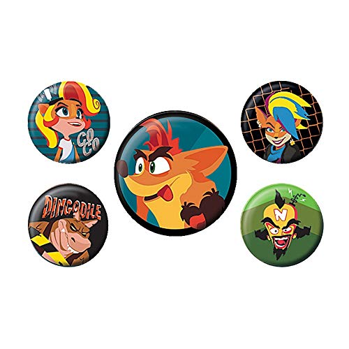 Pyramid International Unisex Crash Bandicoot 4 (Badgy) Badge Packs, Multi, One Size von Pyramid International