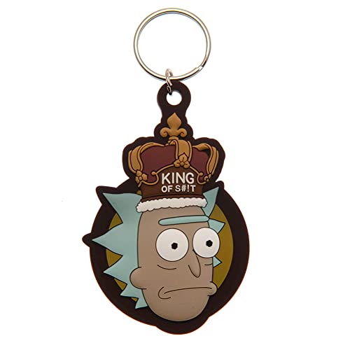 Pyramid International Rick And Morty King Of S**t Schlüsselanhänger aus Gummi, gemischt, Einheitsgröße, Modern von Pyramid International