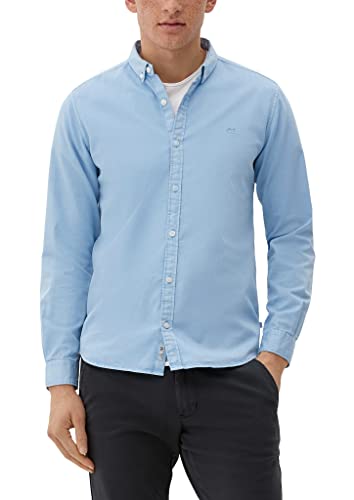 Q/S by s.Oliver Men's Hemd, Langarm, Blue, S von s.Oliver