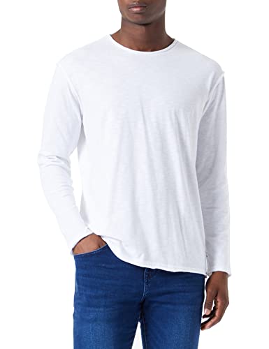 Q/S by s.Oliver Men's T-Shirts Langarm, White, S von s.Oliver