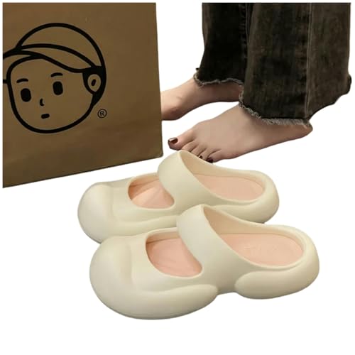 QBDGFPX Badezimmer Hausschuhe Home Slipper Damenschuhe Wolken Cartoon Big Eyes Hund Sandalen Männer Sommer Flip Flops Strand Rutschen Heimschuhe von QBDGFPX