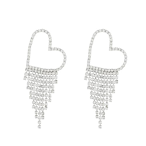 Strass Ohrringe für Frauen zierliche Valentine Ohrringe Mode Kristall Herzohrringe funkelnde Kronleuchter Fransen Ohrring Kristallohrringe Valentiner Schmuck Geschenk Strass Ohrringe für Frauen zierliche Valentine Ohrringe Mode Kristall Herzohrringe funkelnde Kronleuchter Fransen Ohrring Kristallohrringe Valentiner Schmuck Geschenk von QBTZLATJ