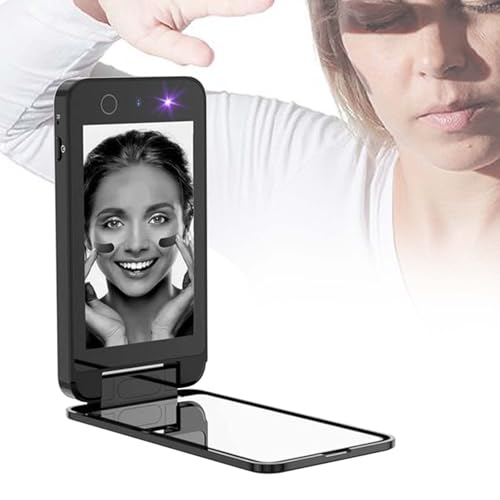 10 Cm GroßEr, Doppelseitiger Kosmetikspiegel Zur Gesichts-Sonnenschutz-Entfernung, Taschenspiegel Zur Sonnenschutz-Visualisierung, Tragbarer, Intelligenter Sonnenschutz-Test,Black 10 Cm GroßEr, Doppelseitiger Kosmetikspiegel Zur Gesichts-Sonnenschutz-Entfernung, Taschenspiegel Zur Sonnenschutz-Visualisierung, Tragbarer, Intelligenter Sonnenschutz-Test,Black von QFGain