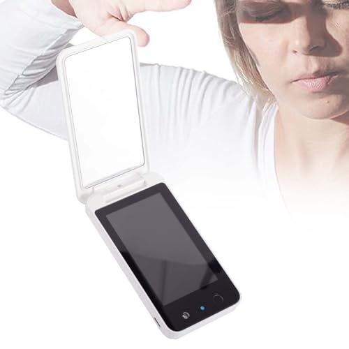 10 Cm GroßEr, Doppelseitiger Kosmetikspiegel Zur Gesichts-Sonnenschutz-Entfernung, Taschenspiegel Zur Sonnenschutz-Visualisierung, Tragbarer, Intelligenter Sonnenschutz-Test,White 10 Cm GroßEr, Doppelseitiger Kosmetikspiegel Zur Gesichts-Sonnenschutz-Entfernung, Taschenspiegel Zur Sonnenschutz-Visualisierung, Tragbarer, Intelligenter Sonnenschutz-Test,White von QFGain