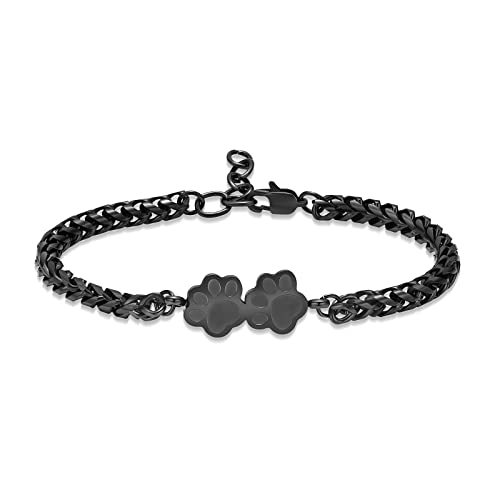 QGJNSGC Urne für Asche Armband, Hund/Katze Paw Print Armbänder Einäscherung Schmuck für Asche Cute Tiere Adjustable Memorial Keepsake Kremation Armbänder Schmuck Geschenke für Frauen von QGJNSGC