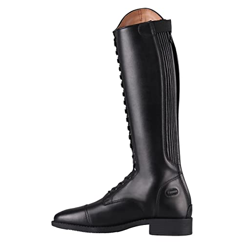 QHP Dressur Leder-Reitstiefel Hailey Adult Schnürung Glitzer (schwarz, numeric_36) von QHP