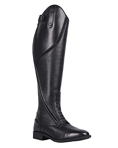 QHP Eleganter Damen Leder-Reitstiefel Tamar Adult normal (schwarz, numeric_38) von QHP