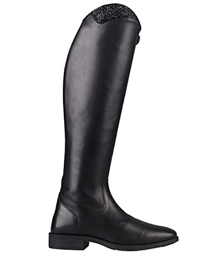 Reitstiefel Damen Yuna Adult | Gr. 36-42 | Elegantes Design | Einfaches Anziehen | Fester Halt im Sattel | Wartungsfreundlich (schwarz, numeric_38) von QHP