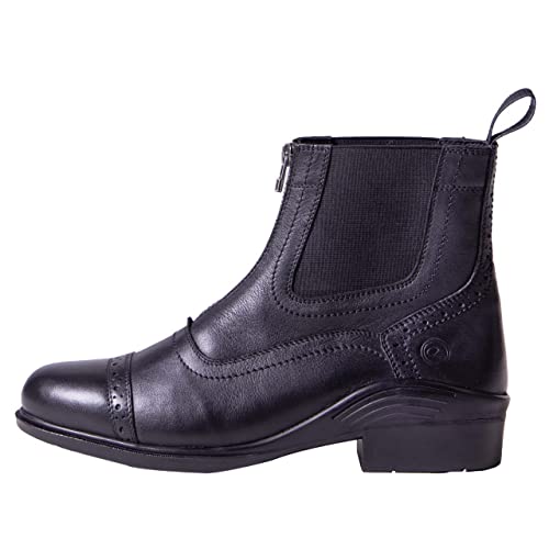 QHP Leder Thermo Reitstiefeletten Jodhpur Stiefeletten Calgary Adult Kunstfellfutter (schwarz, eu_footwear_size_system, adult, numeric, medium, numeric_42) von QHP