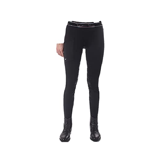 QHP Reitlegging Reithose Damen Eden Vollbesatz Handytasche (38, schwarz) von QHP