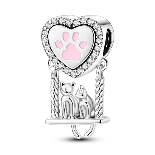 QIKAOLA 925 Sterling Silber Charms Beads für Pandora Strand Ozean Liebe Familie Tiere Charms Anhänger Fit für europäische Armbänder und Halsketten von QIKAOLA