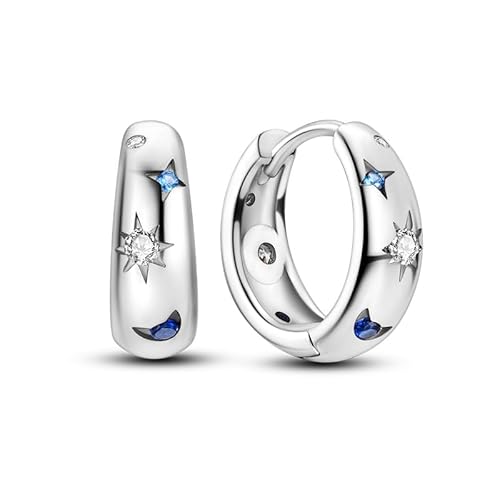 QIKAOLA 925 Sterling Silber Ohrringe für Frauen Bunte Creolen Kleine Creolen Huggie-Ohrringe Hypoallergene Ohrringe für Mädchen von QIKAOLA