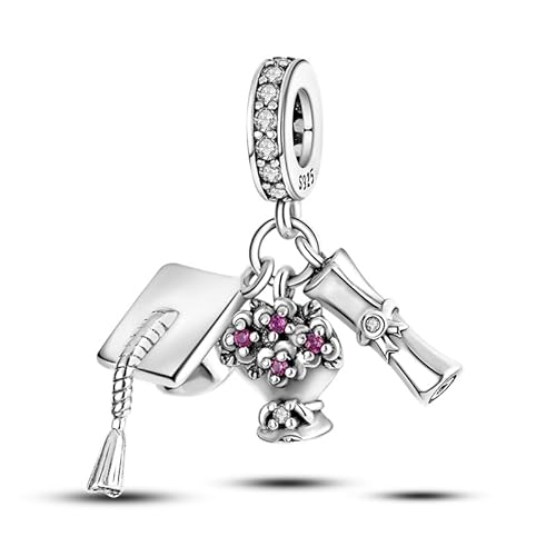 QIKAOLA Charm Anhänger für Frauen 925 Sterling Silber für Armband Charms Beads geeignet für Pandora Armband und Halskette, kompatibel mit europäischen Armbänder für Mädchen von QIKAOLA