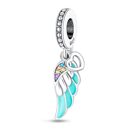 QIKAOLA Charm passt Halskette Armbänder für Frau 925 Sterling Silber Dangle Anhänger Perlen Pandora Charm Perlen für Armband Halskette von QIKAOLA