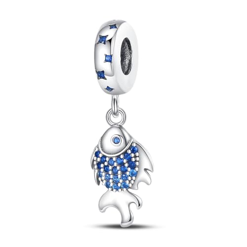 QIKAOLA Tierischer Charm Anhänger S925 Sterling Silber Beads with Cubic Zirconioa für Europäische Armbänder Halskette Mother's Day Schmuck Geschenk für Damen von QIKAOLA