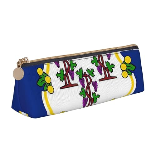 QIN&ZHENG Connecticut Kleine dreieckige Ledertasche mit Staatsflaggen-Druck, leicht, Kosmetiktasche, Neuheit, kompakter Organizer, weiß, Einheitsgröße, stilvoll, weiß, Einheitsgröße, stilvoll, Weiß, QIN&ZHENG Connecticut Kleine dreieckige Ledertasche mit Staatsflaggen-Druck, leicht, Kosmetiktasche, Neuheit, kompakter Organizer, weiß, Einheitsgröße, stilvoll, weiß, Einheitsgröße, stilvoll, Weiß, von QIN&ZHENG