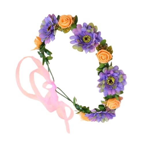 Braut-Stirnbänder mit Blumenmuster, Blumengirlanden, Haarkranz, Brautblume für Hochzeit, Blumenstirnbänder für Damen von QINZTON