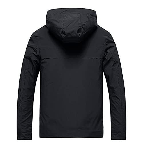 QIUhhpuy Jacke Herren Übergangsjacke Regenjacke mit Kapuze Hardshelljacke Sweatjacke Regenmantel Kapuzenjacke Windjacke Freizeitjacke Mantel von QIUhhpuy