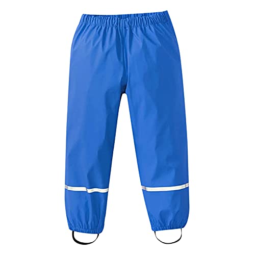 Unisex Kinder Regenhose Wind- und wasserdicht Hose Atmungsaktiv Buddelhose Matschhose mit Gefüttert Regenbundhose Überziehhose für Mädchen Jungen Herbst und Winter Warme Regenhose (B, 1-2 Years) von QIUhhpuy