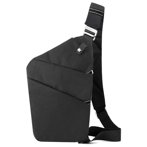 Diebstahlsichere Reisetasche,Anti-Diebstahl-Tasche Brusttasche für Männer Frauen,Anti Diebstahl Tasche,Multi-Pocket Brusttasche,Schlanke Umhängetasche Sling Bag für Sport Outdoor Reisen von QKURT