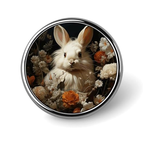 Hasen und Blumen, individuelle Anstecknadeln für Rucksäcke, modische Anstecknadel für Anzüge, niedlicher Hut, Knopfnadeln für Damen und Herren, lustige Taschen-Abzeichen-Anstecknadel, coole Hasen und Blumen, individuelle Anstecknadeln für Rucksäcke, modische Anstecknadel für Anzüge, niedlicher Hut, Knopfnadeln für Damen und Herren, lustige Taschen-Abzeichen-Anstecknadel, coole von QMNBTES