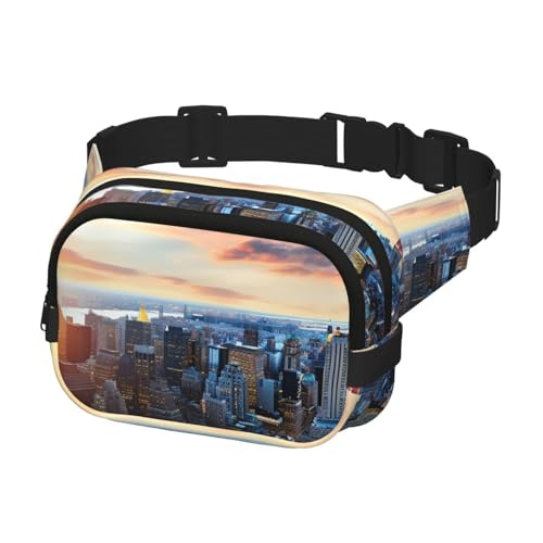 Bauchtasche für Damen und Herren, Gürteltasche, New York City Skyline, Hüfttaschen mit verstellbaren Trägern, Brusttasche, Reise-Umhängetasche, Schwarz, Einheitsgröße, Schwarz , Einheitsgröße Bauchtasche für Damen und Herren, Gürteltasche, New York City Skyline, Hüfttaschen mit verstellbaren Trägern, Brusttasche, Reise-Umhängetasche, Schwarz, Einheitsgröße, Schwarz , Einheitsgröße von QMNSEHF