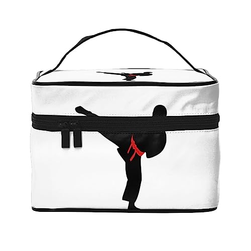 QQLADY Karate Boy veränderbare Gürtelfarbe Make-up-Tasche große Reise-Make-up-Tasche Organizer Kosmetiktaschen für Frauen waschbare Make-up-Tasche Make-up Organizer Fall Kulturbeutel für Mädchen, von QQLADY